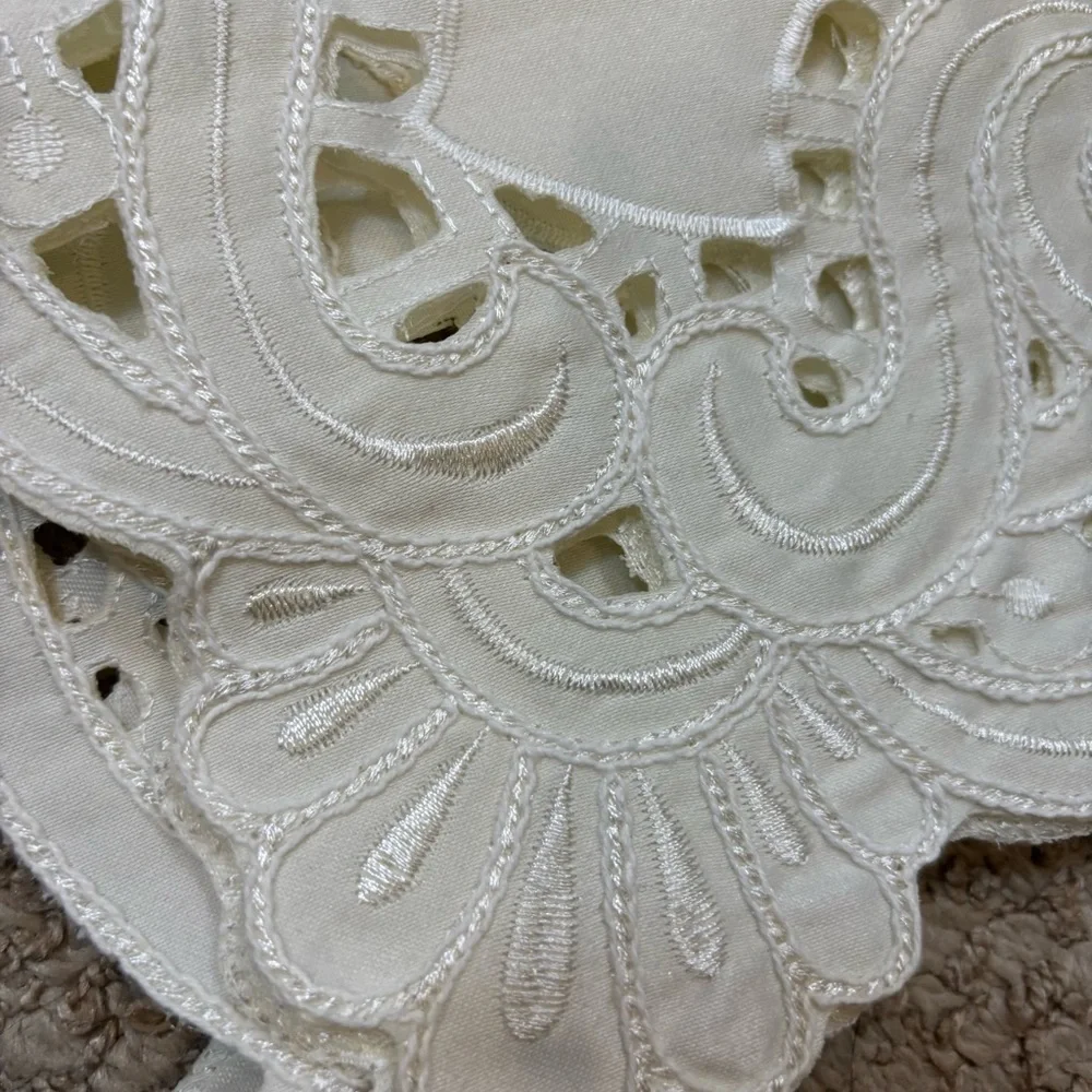Ivory Max Studio Home Cut Work Embroidery‎ Long Table Runner 89”x14”